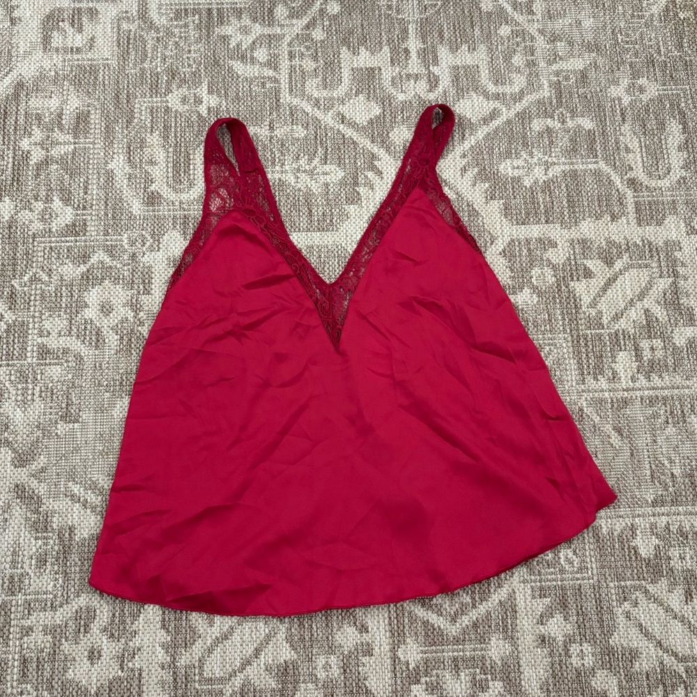 NWT Free People Intimately Satin Lace Swing Tank top